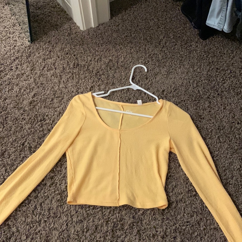 Long sleeve yellow shirt